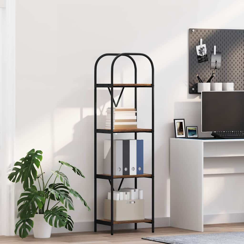 Bücherregal 4 Ebenen 40 x 30 x 146 cm Holzwerkstoff