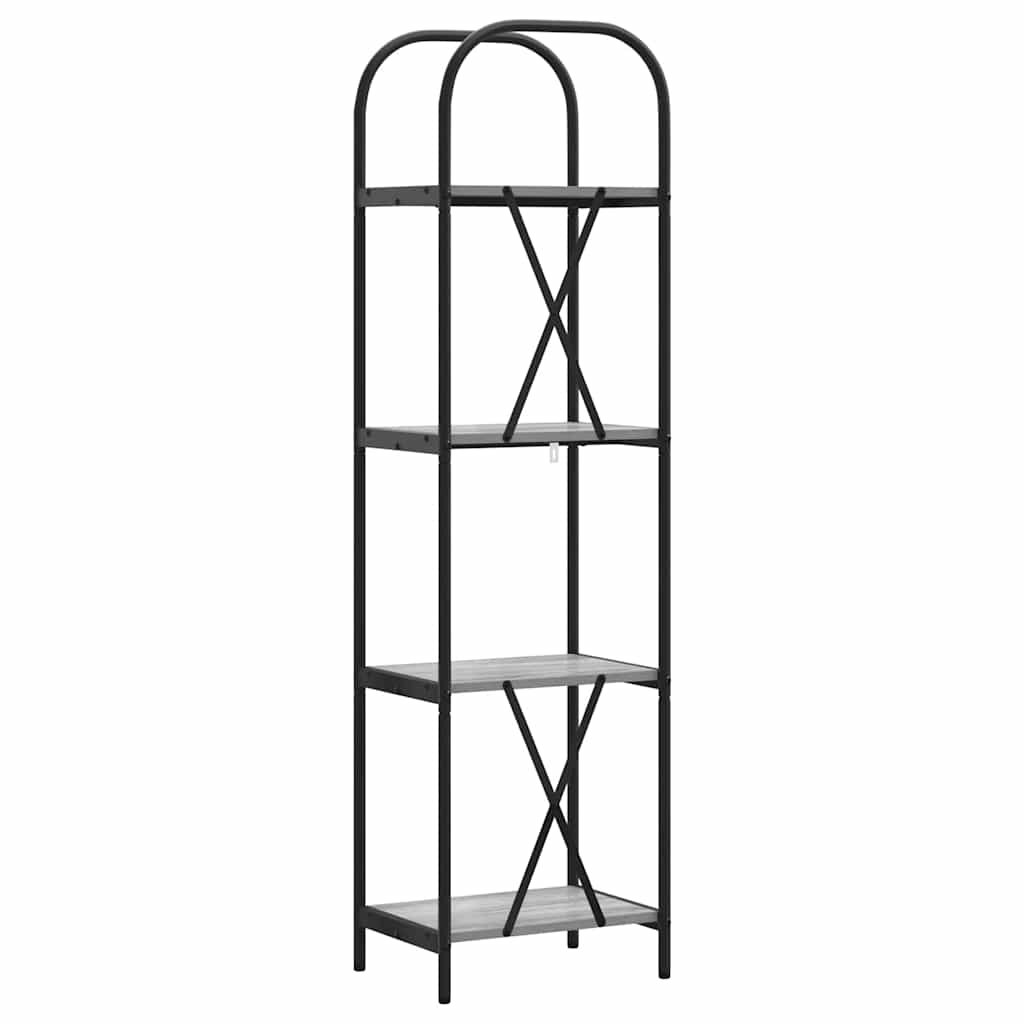 Bücherregal 4 Ebenen 40 x 30 x 146 cm Holzwerkstoff