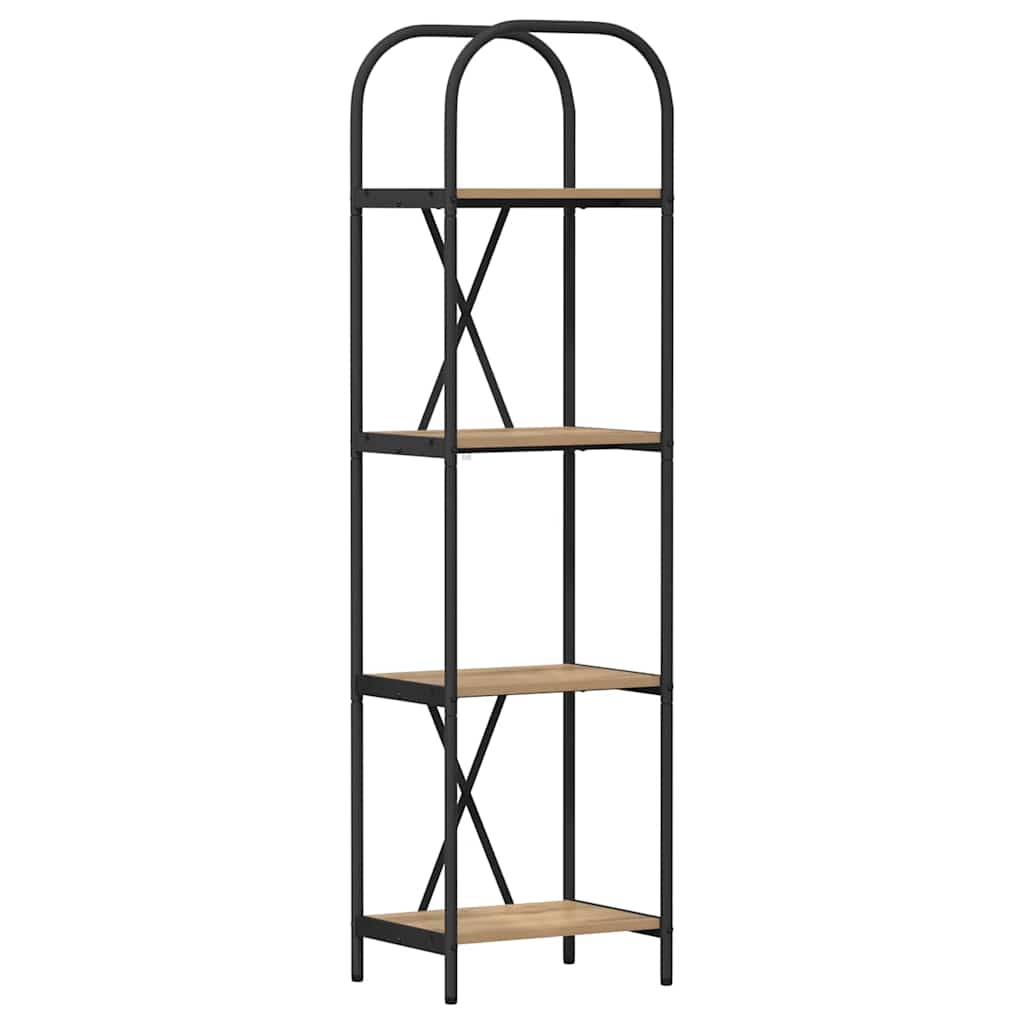 Bücherregal 4 Ebenen 40 x 30 x 146 cm Holzwerkstoff