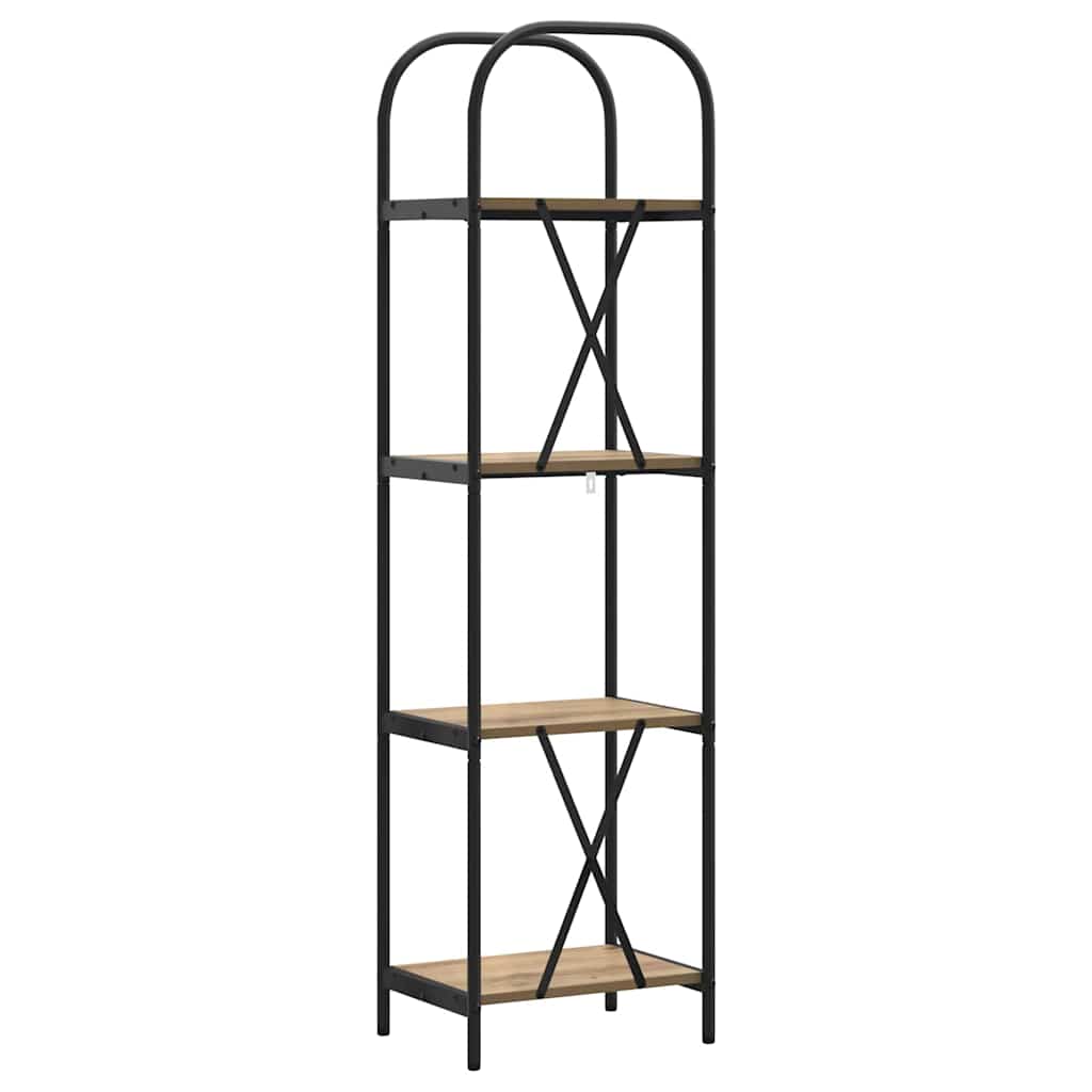 Bücherregal 4 Ebenen 40 x 30 x 146 cm Holzwerkstoff