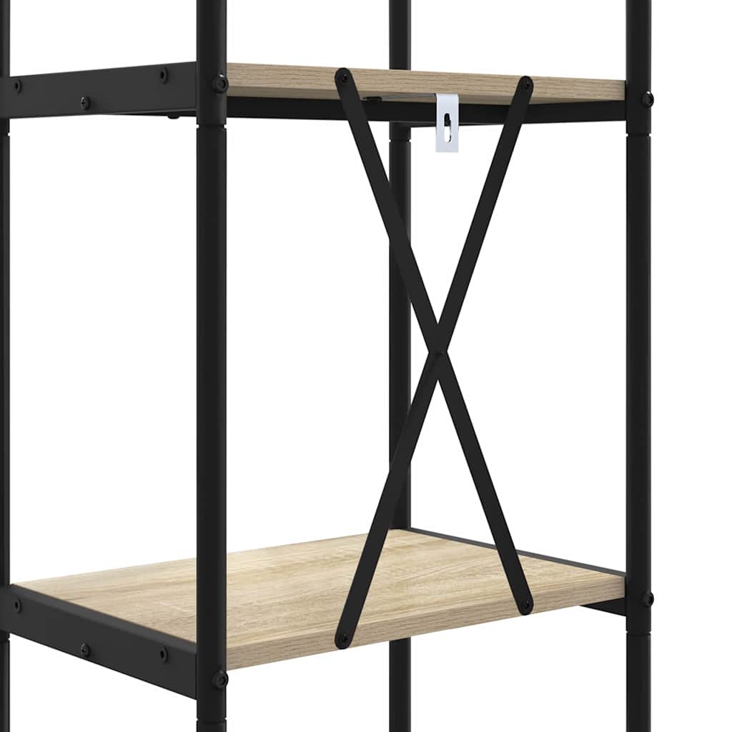 Bücherregal 3 Ebenen 40 x 30 x 109 cm Holzwerkstoff