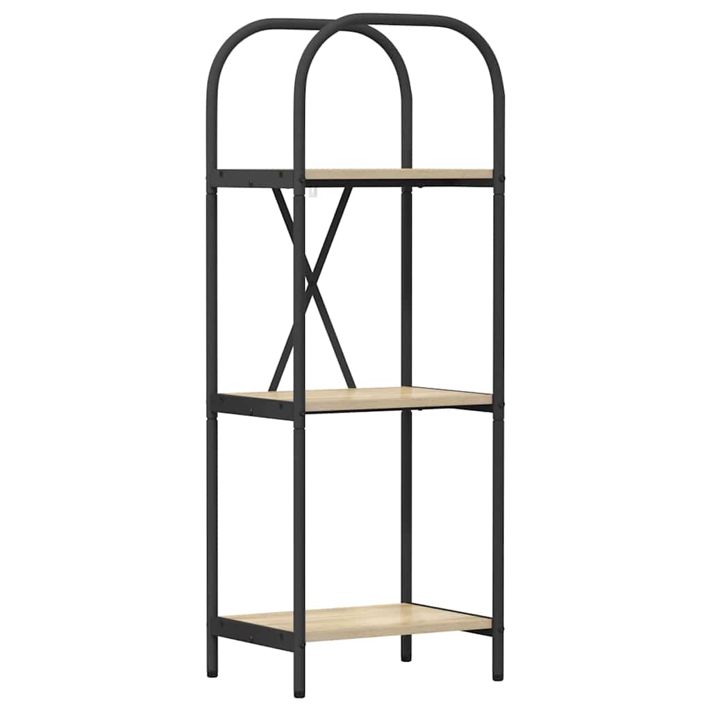 Bücherregal 3 Ebenen 40 x 30 x 109 cm Holzwerkstoff