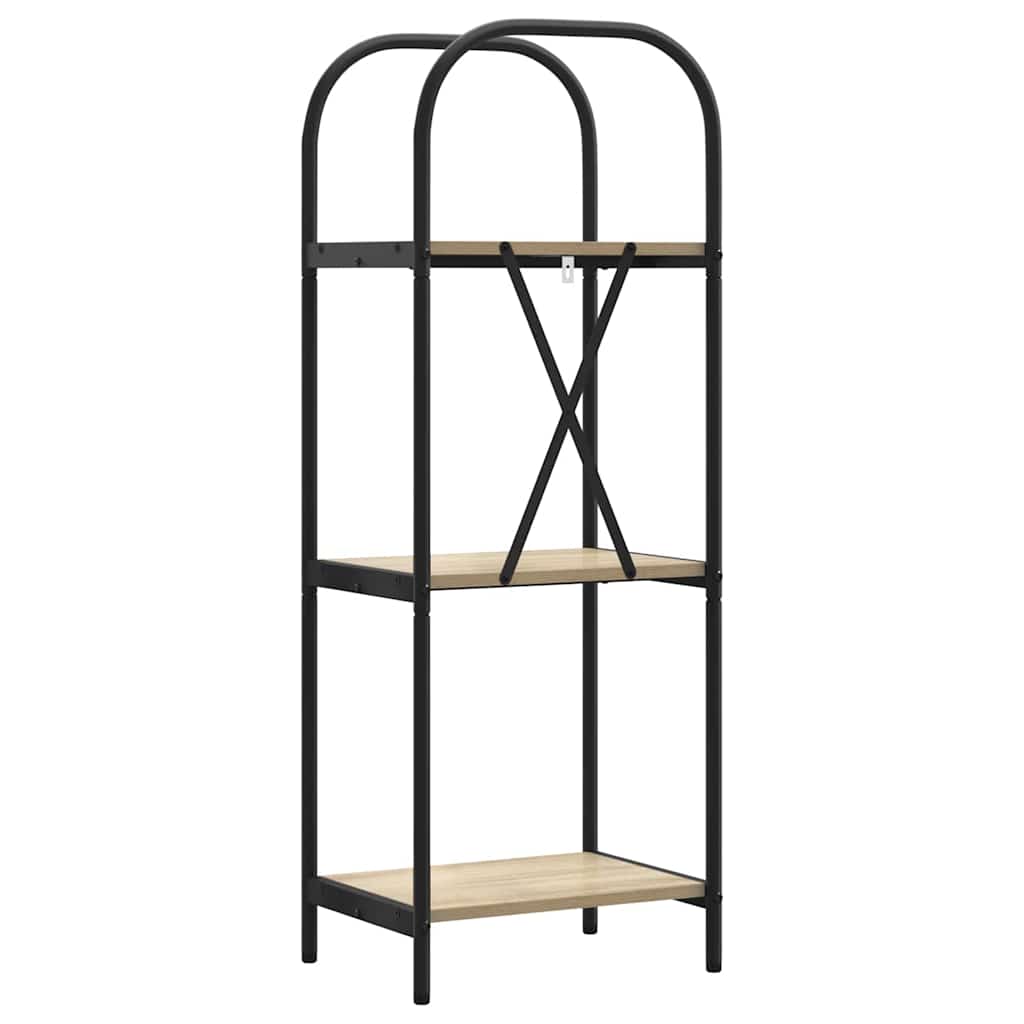 Bücherregal 3 Ebenen 40 x 30 x 109 cm Holzwerkstoff