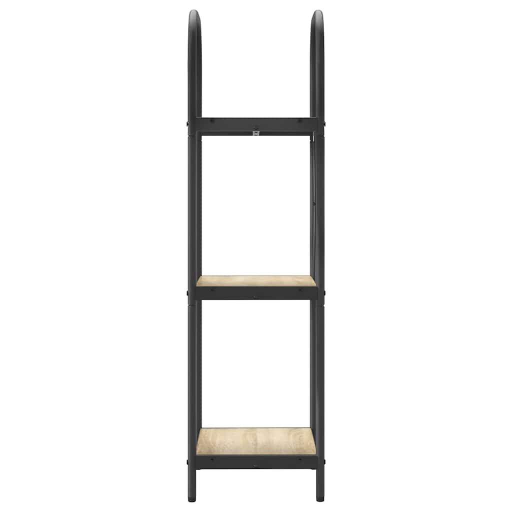 Bücherregal 3 Ebenen 40 x 30 x 109 cm Holzwerkstoff