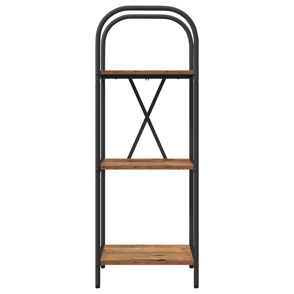 Bücherregal 3 Ebenen 40 x 30 x 109 cm Holzwerkstoff Altholz