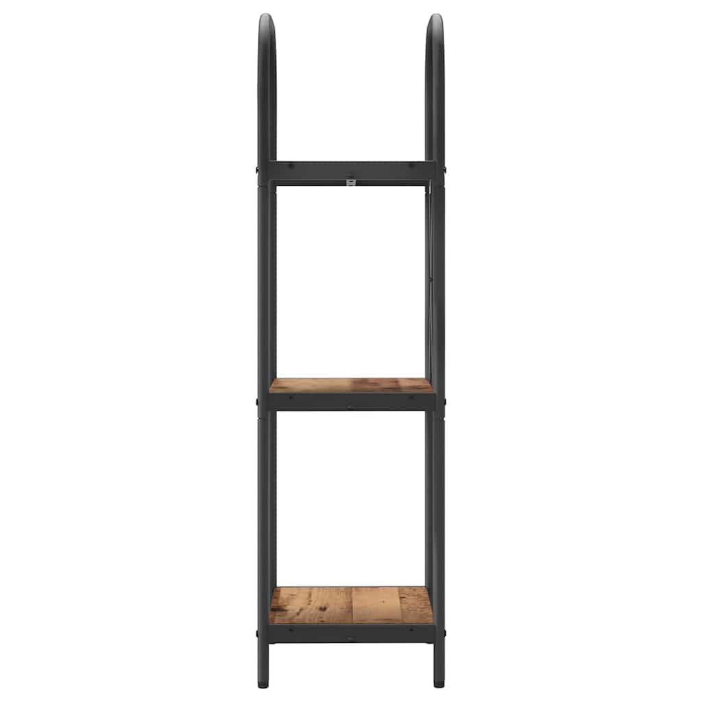Bücherregal 3 Ebenen 40 x 30 x 109 cm Holzwerkstoff Altholz