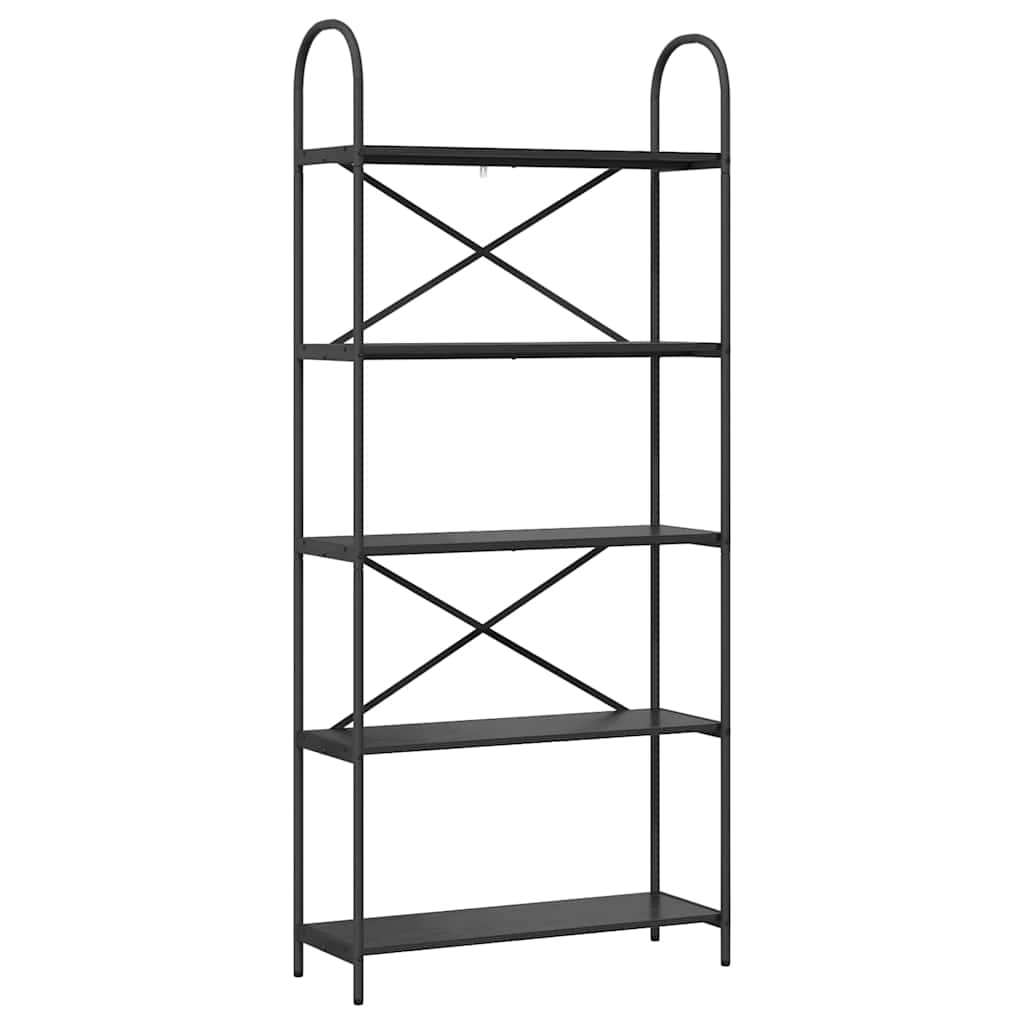Bücherregal 5 Ebenen 80 x 30 x 183 cm Holzwerkstoff