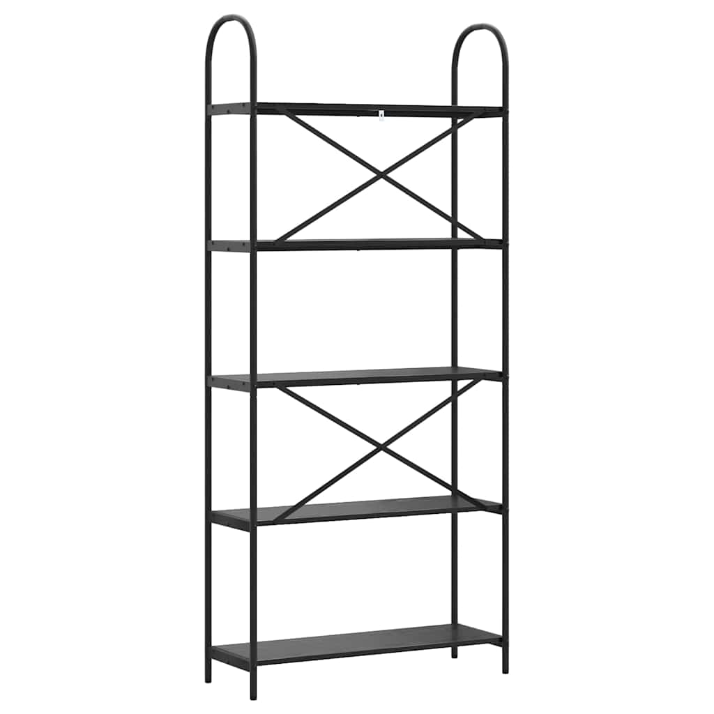 Bücherregal 5 Ebenen 80 x 30 x 183 cm Holzwerkstoff