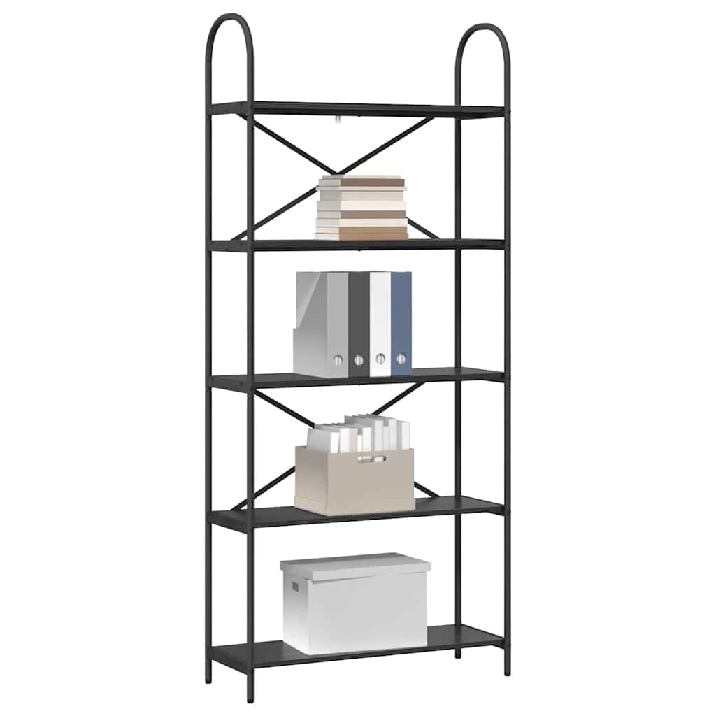 Bücherregal 5 Ebenen 80 x 30 x 183 cm Holzwerkstoff