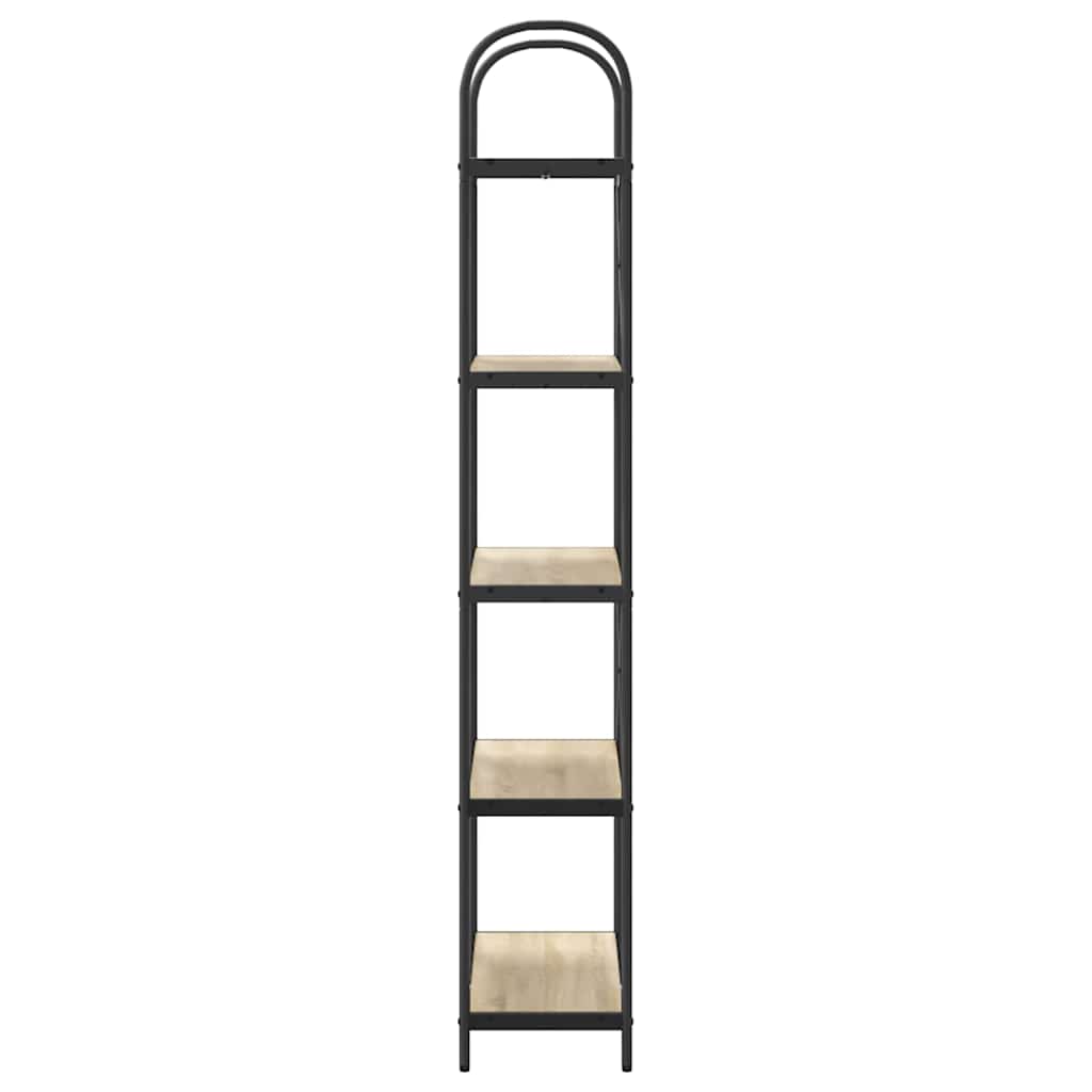 Bücherregal 5 Ebenen 80 x 30 x 183 cm Holzwerkstoff