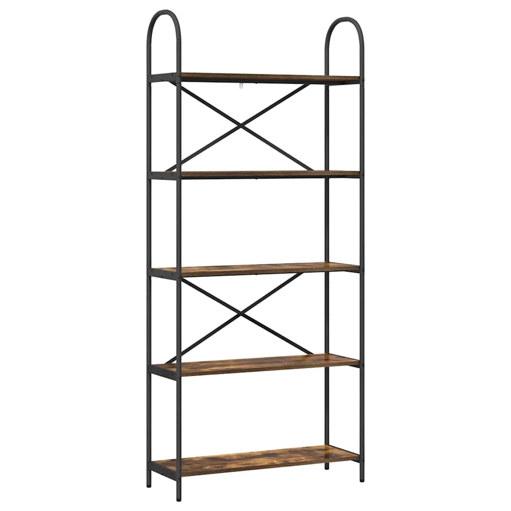 Bücherregal 5 Ebenen 80 x 30 x 183 cm Holzwerkstoff