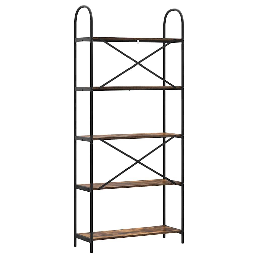 Bücherregal 5 Ebenen 80 x 30 x 183 cm Holzwerkstoff