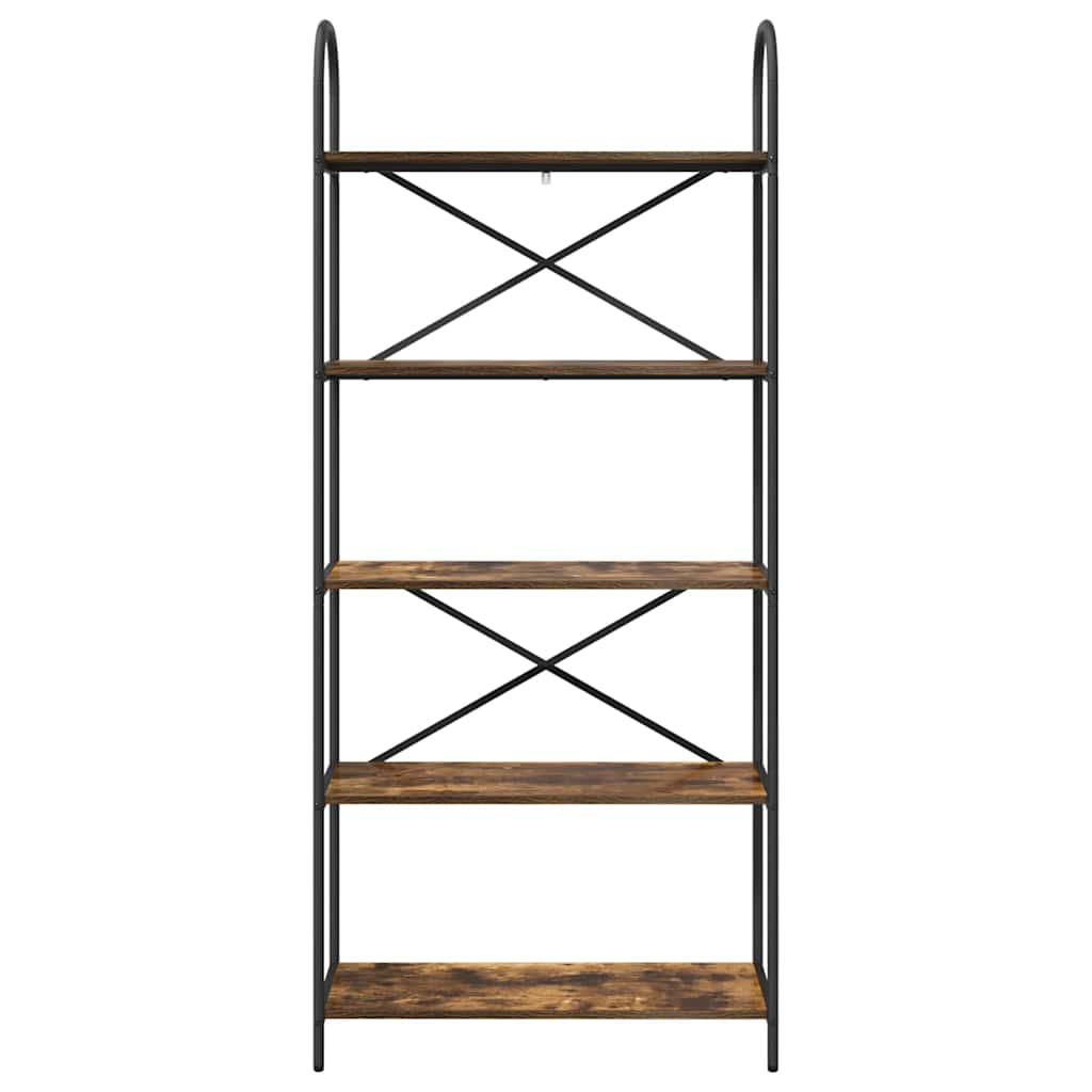 Bücherregal 5 Ebenen 80 x 30 x 183 cm Holzwerkstoff