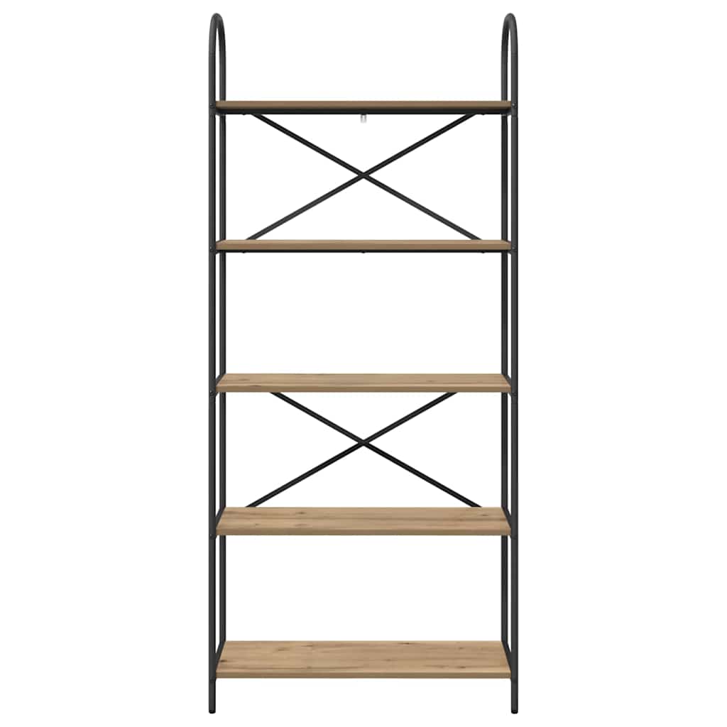 Bücherregal 5 Ebenen 80 x 30 x 183 cm Holzwerkstoff