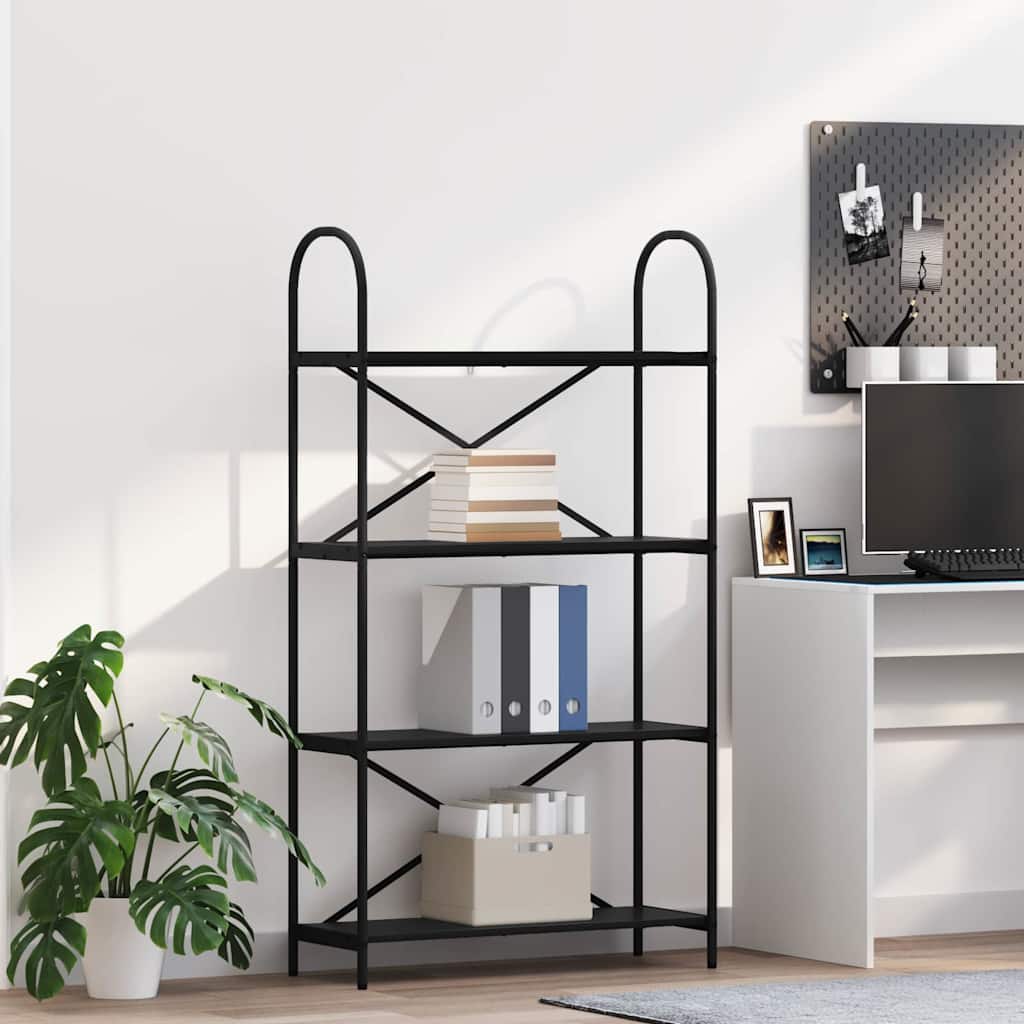 Bücherregal 4 Ebenen 80 x 30 x 146 cm Holzwerkstoff
