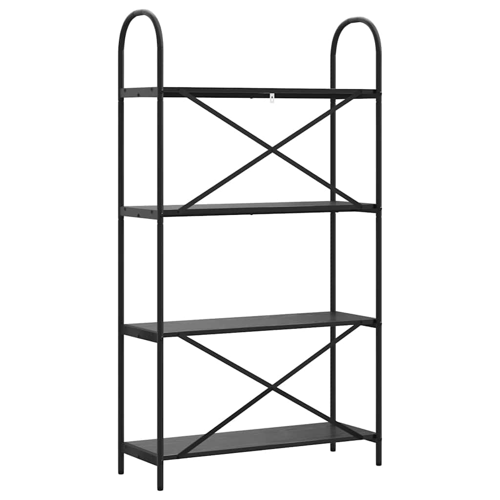 Bücherregal 4 Ebenen 80 x 30 x 146 cm Holzwerkstoff