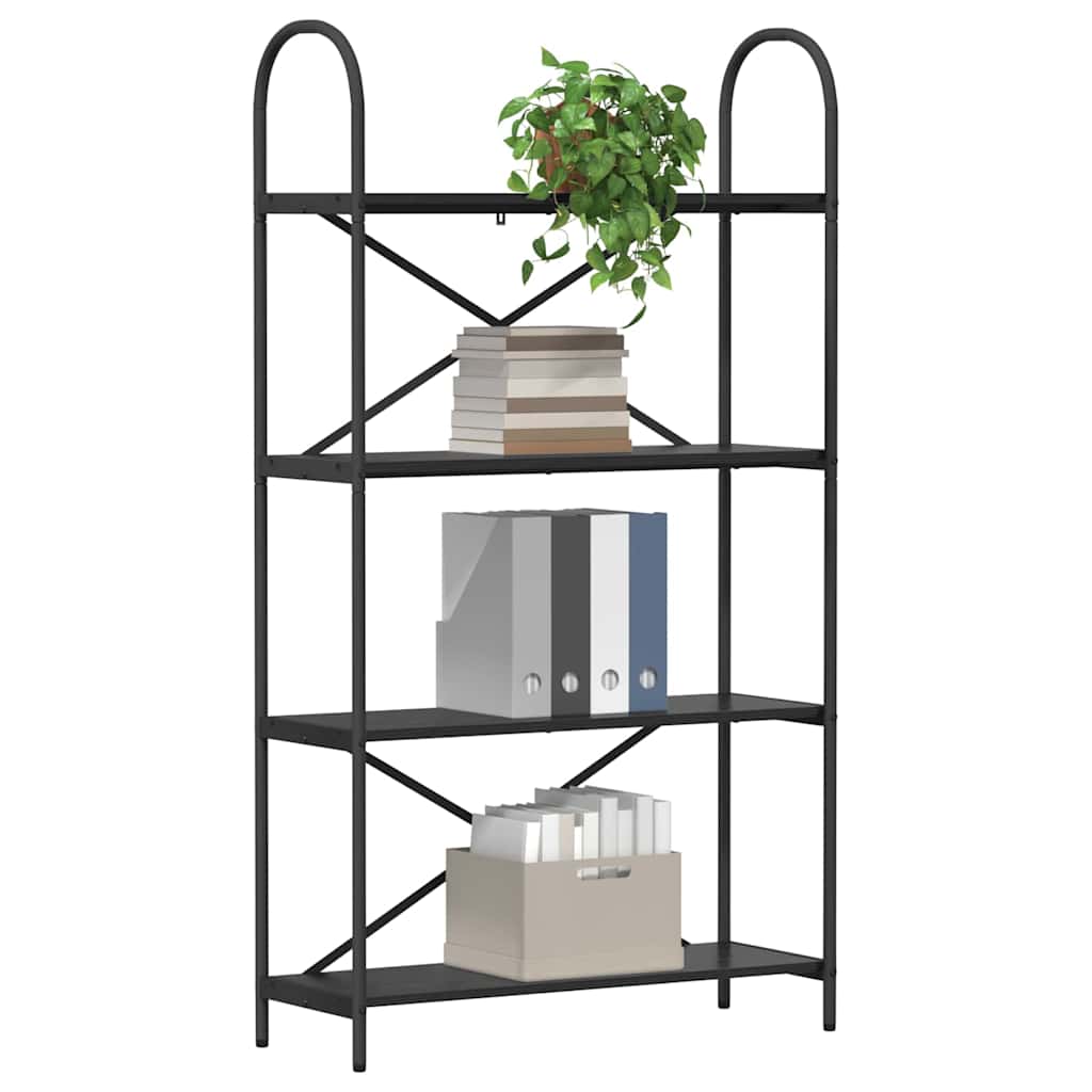 Bücherregal 4 Ebenen 80 x 30 x 146 cm Holzwerkstoff