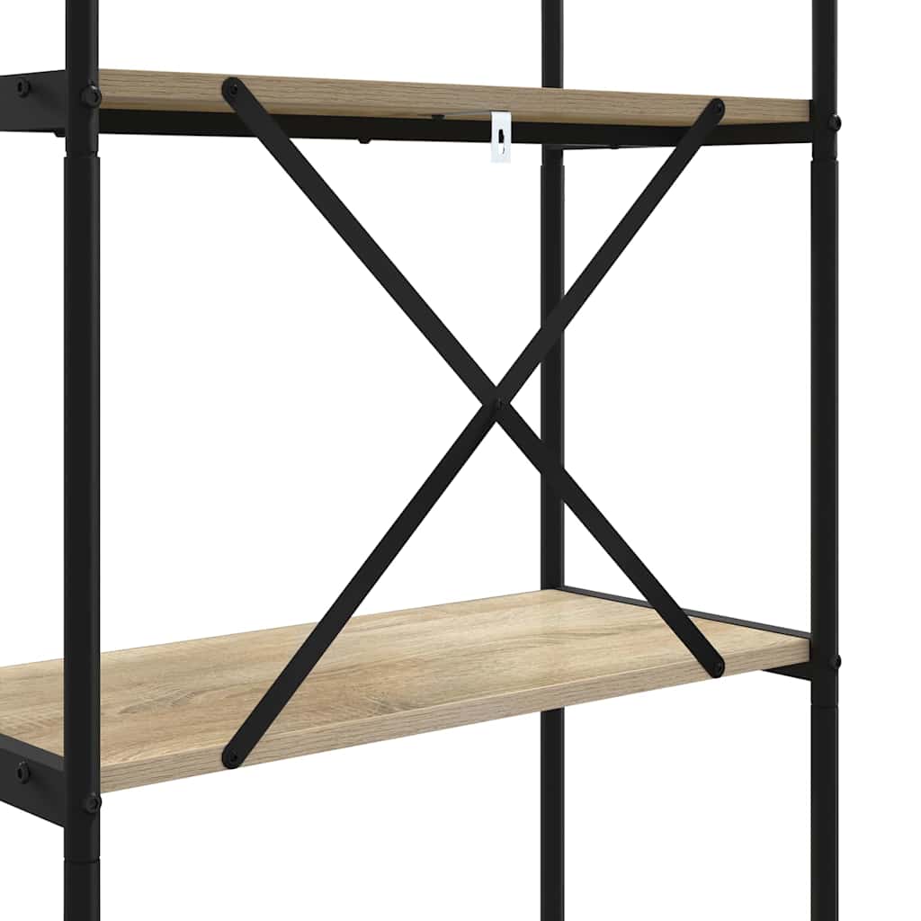 Bücherregal 4 Ebenen 80 x 30 x 146 cm Holzwerkstoff