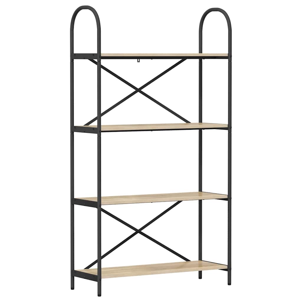 Bücherregal 4 Ebenen 80 x 30 x 146 cm Holzwerkstoff