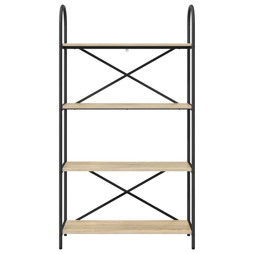 Bücherregal 4 Ebenen 80 x 30 x 146 cm Holzwerkstoff
