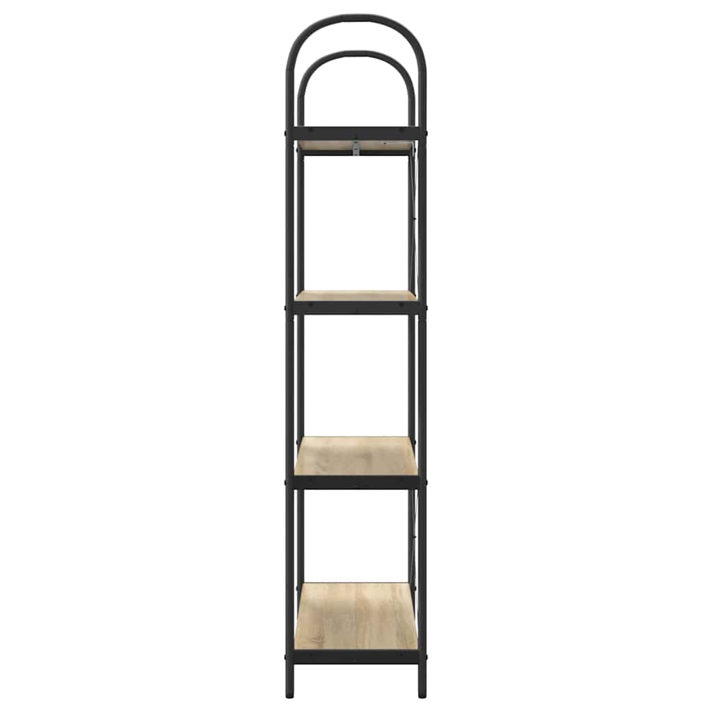Bücherregal 4 Ebenen 80 x 30 x 146 cm Holzwerkstoff