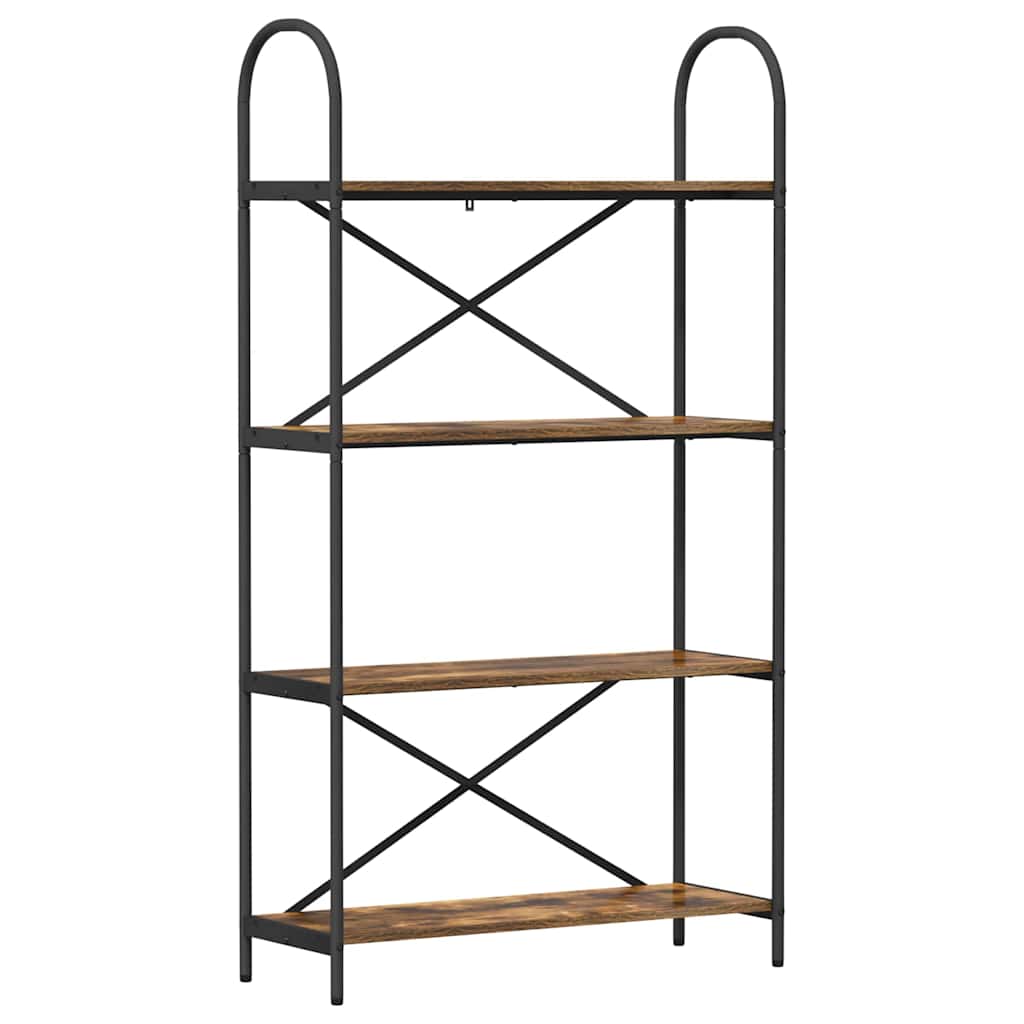 Bücherregal 4 Ebenen 80 x 30 x 146 cm Holzwerkstoff