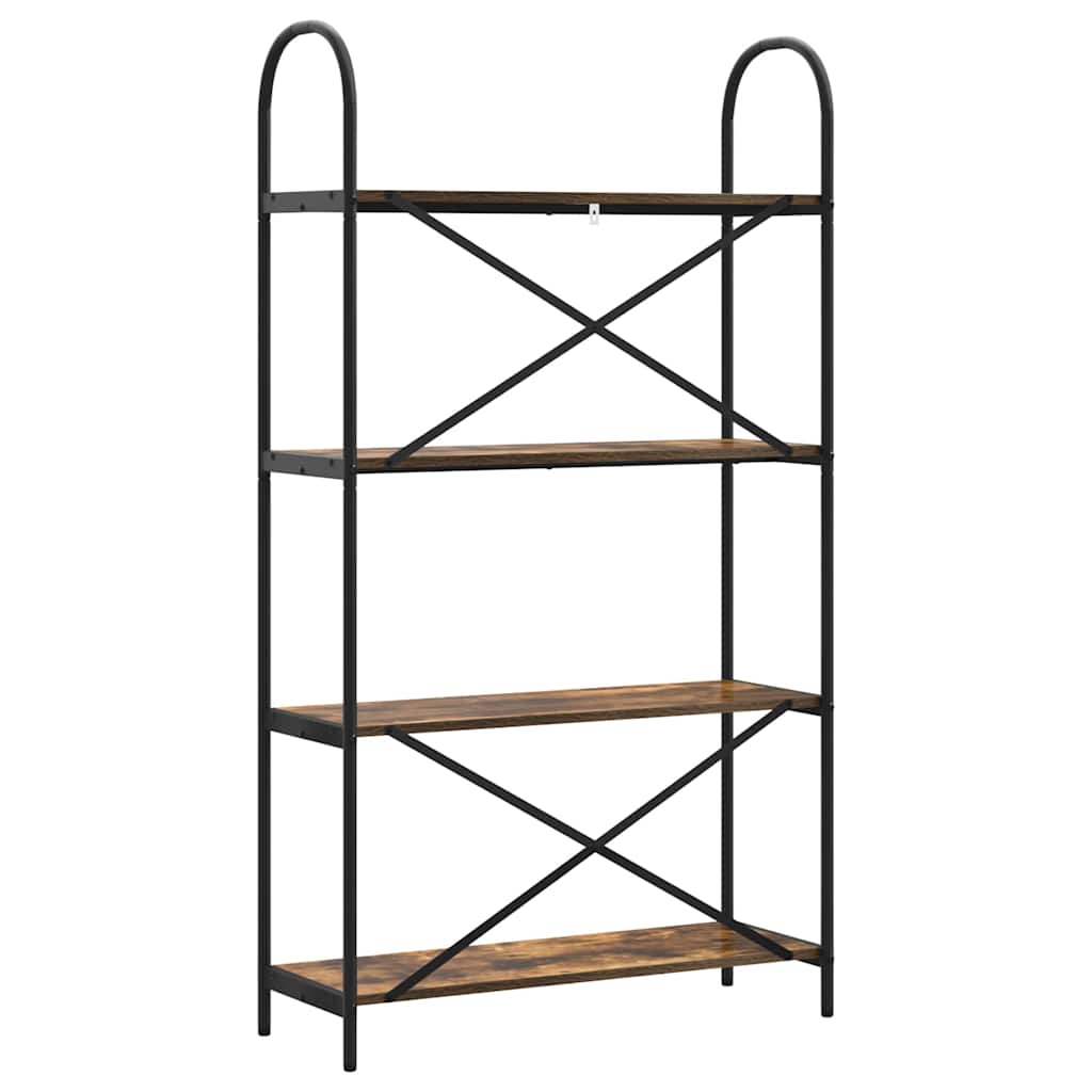 Bücherregal 4 Ebenen 80 x 30 x 146 cm Holzwerkstoff