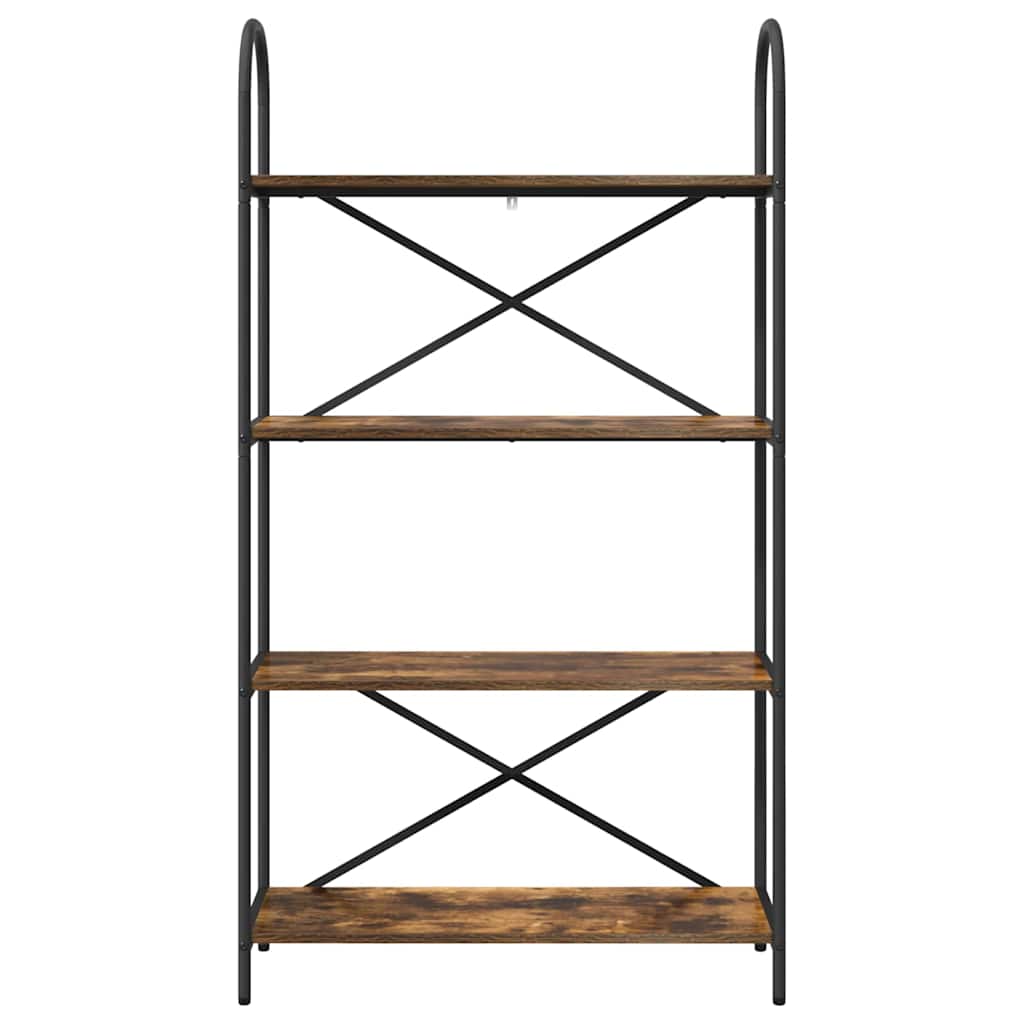 Bücherregal 4 Ebenen 80 x 30 x 146 cm Holzwerkstoff