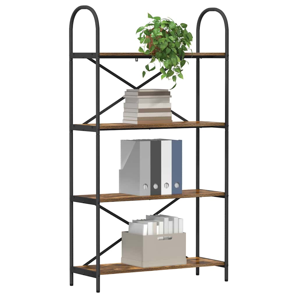 Bücherregal 4 Ebenen 80 x 30 x 146 cm Holzwerkstoff