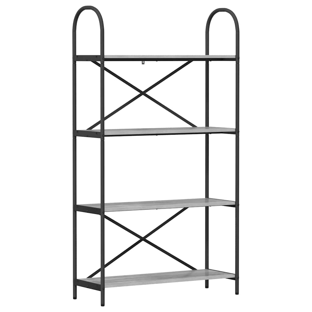 Bücherregal 4 Ebenen 80 x 30 x 146 cm Holzwerkstoff