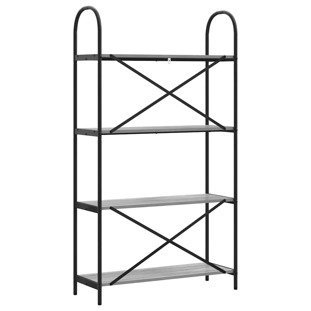 Bücherregal 4 Ebenen 80 x 30 x 146 cm Holzwerkstoff