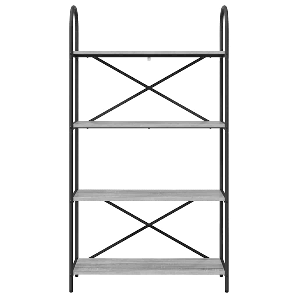 Bücherregal 4 Ebenen 80 x 30 x 146 cm Holzwerkstoff