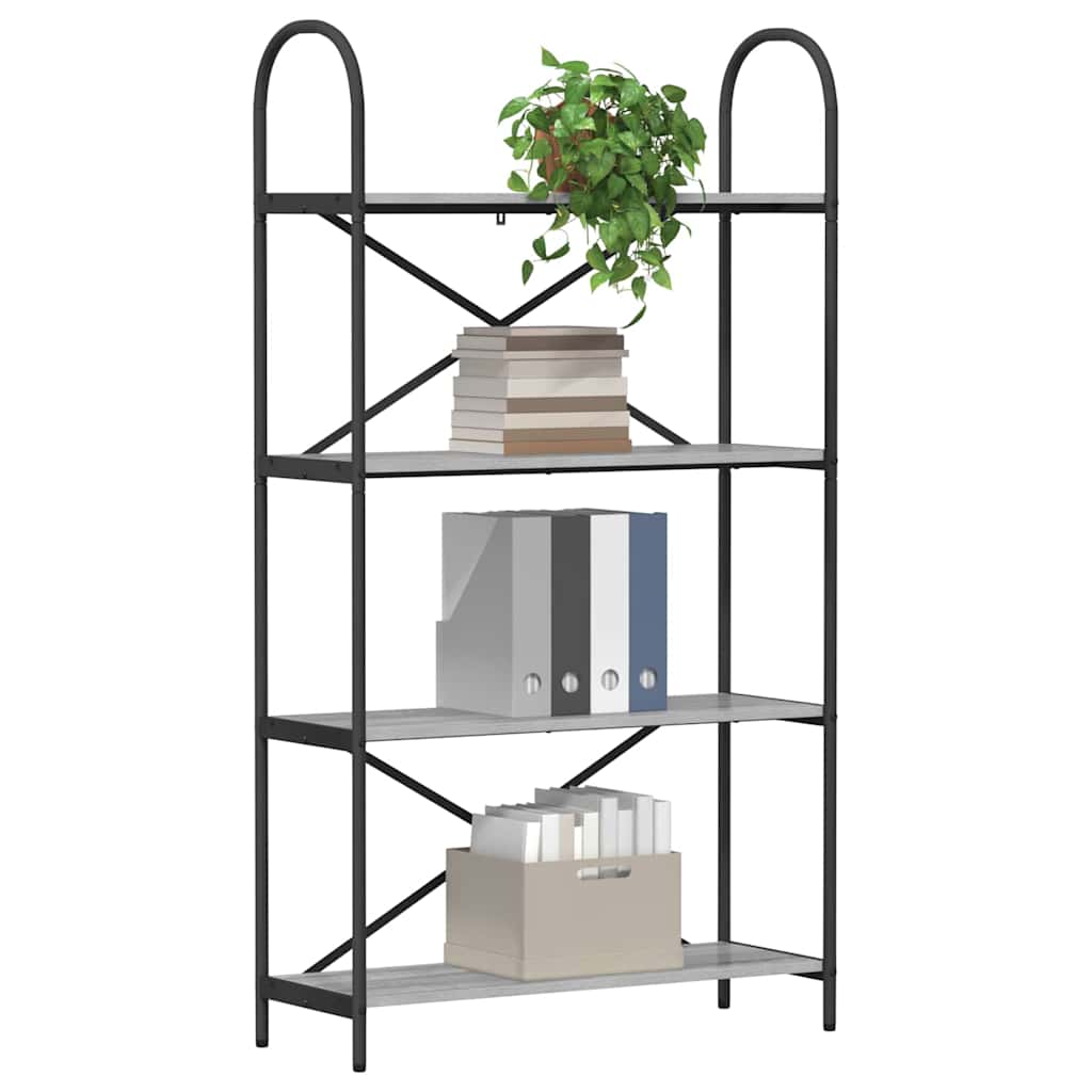 Bücherregal 4 Ebenen 80 x 30 x 146 cm Holzwerkstoff