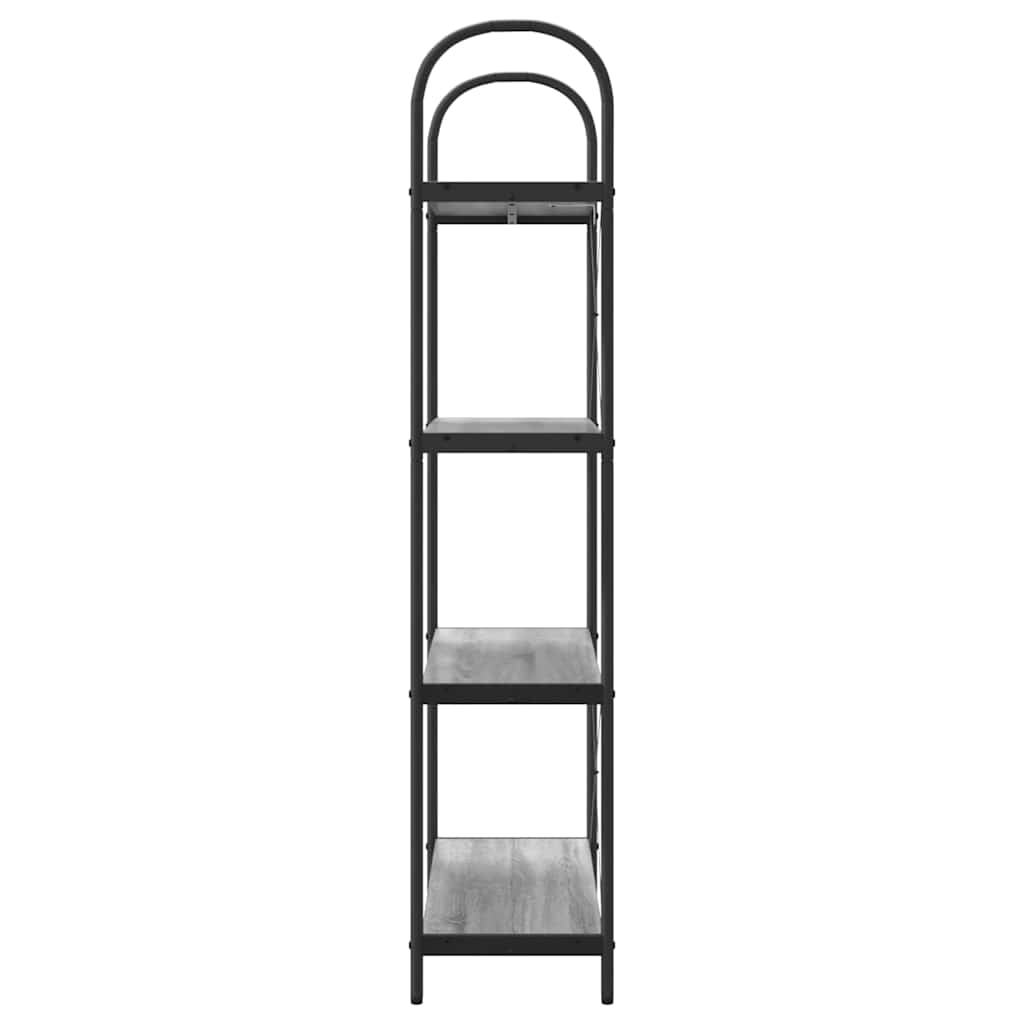 Bücherregal 4 Ebenen 80 x 30 x 146 cm Holzwerkstoff