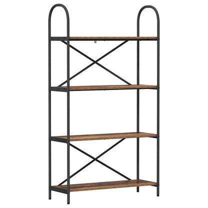 Bücherregal 4 Ebenen 80 x 30 x 146 cm Holzwerkstoff Altholz