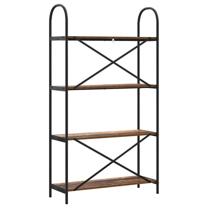 Bücherregal 4 Ebenen 80 x 30 x 146 cm Holzwerkstoff Altholz