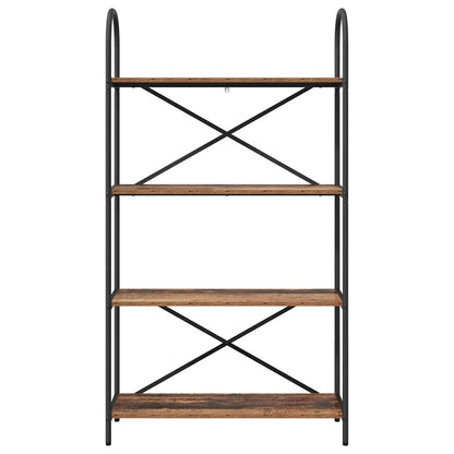 Bücherregal 4 Ebenen 80 x 30 x 146 cm Holzwerkstoff Altholz