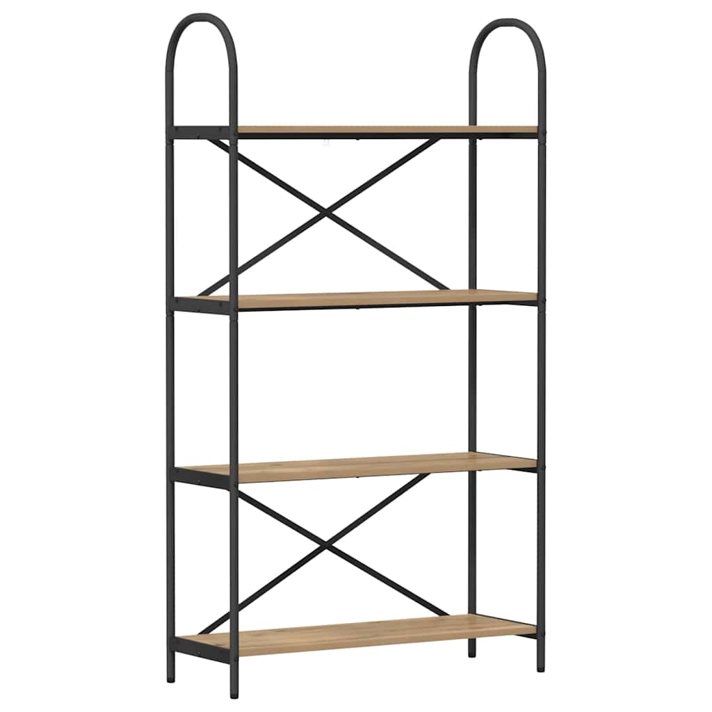 Bücherregal 4 Ebenen 80 x 30 x 146 cm Holzwerkstoff