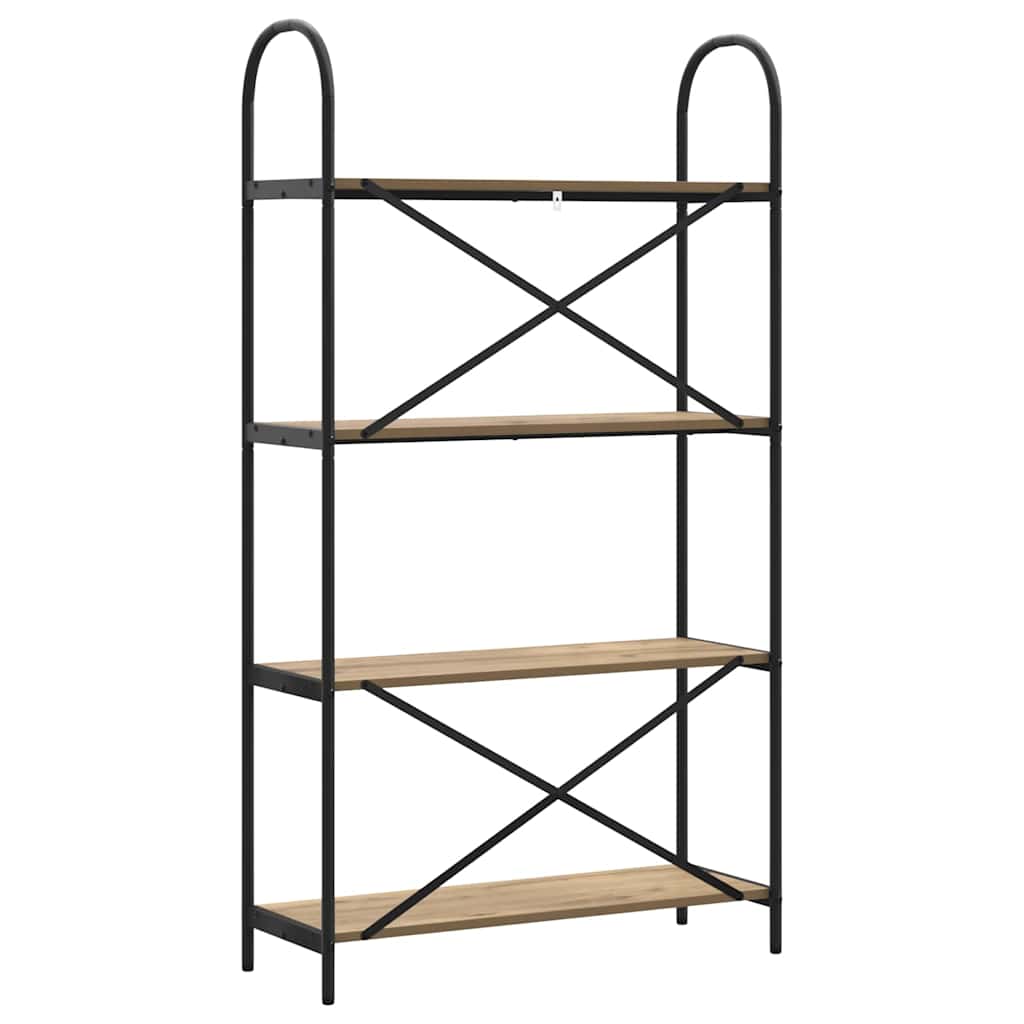 Bücherregal 4 Ebenen 80 x 30 x 146 cm Holzwerkstoff