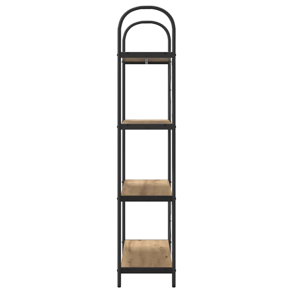 Bücherregal 4 Ebenen 80 x 30 x 146 cm Holzwerkstoff