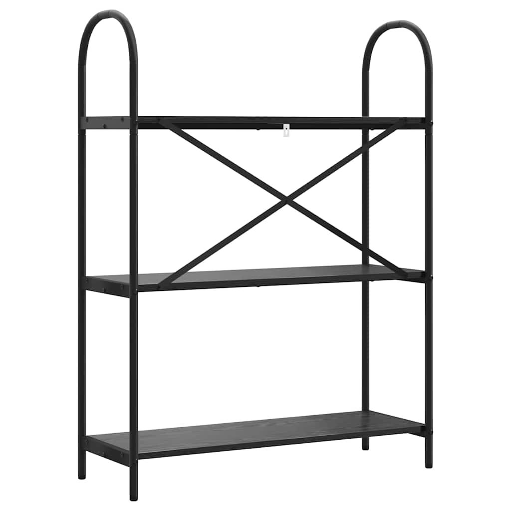 Bücherregal 3 Ebenen 80 x 30 x 109 cm Holzwerkstoff