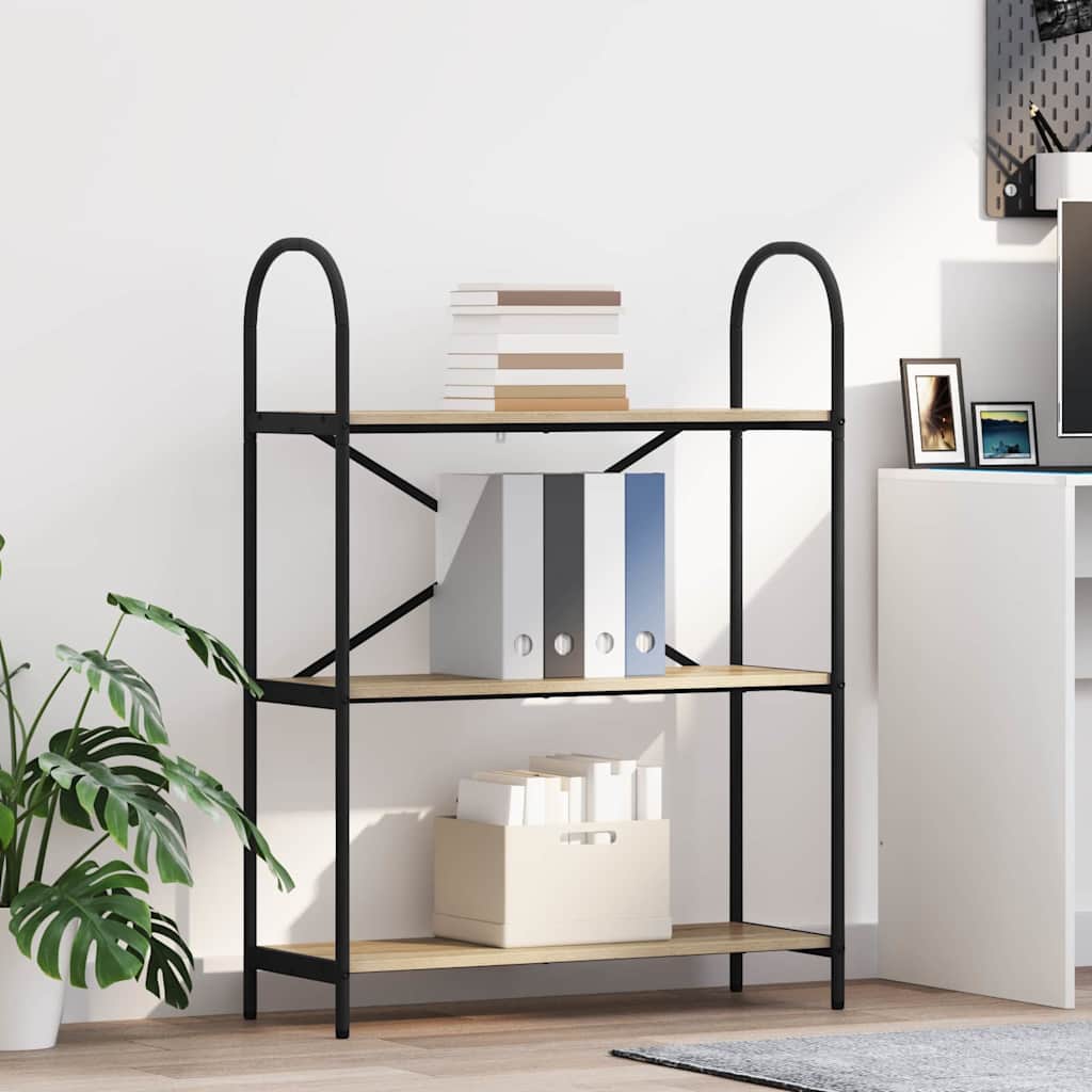 Bücherregal 3 Ebenen 80 x 30 x 109 cm Holzwerkstoff