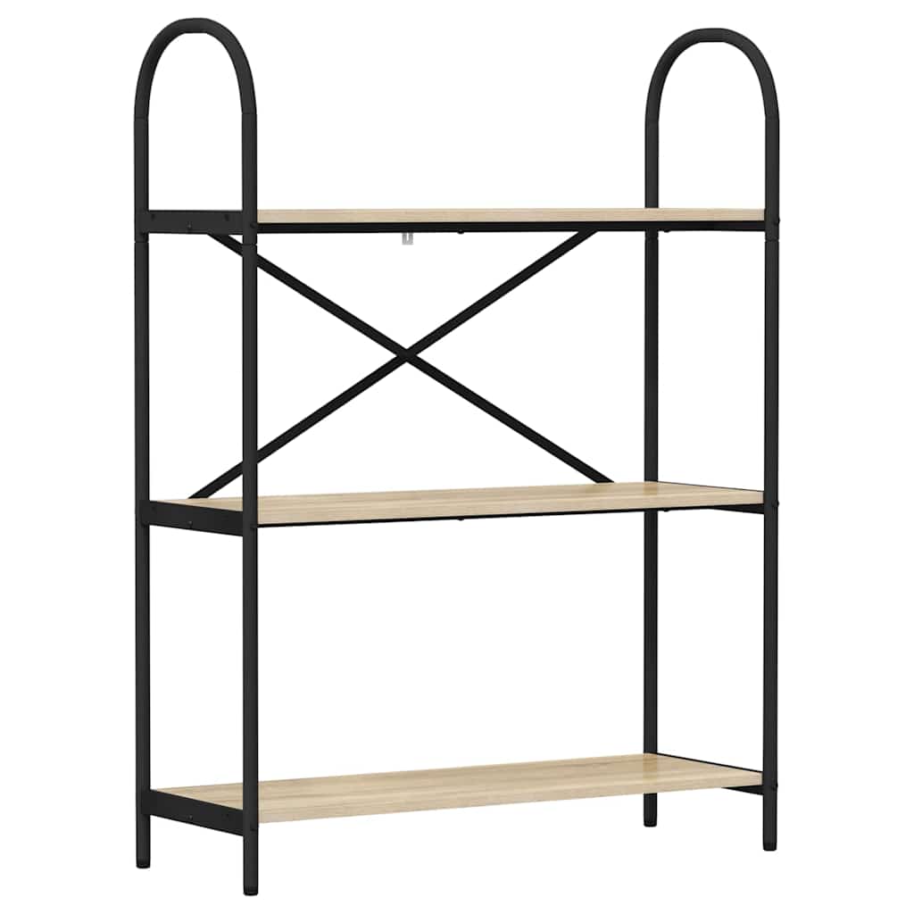 Bücherregal 3 Ebenen 80 x 30 x 109 cm Holzwerkstoff