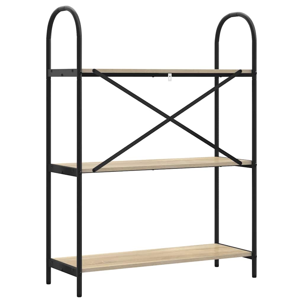 Bücherregal 3 Ebenen 80 x 30 x 109 cm Holzwerkstoff