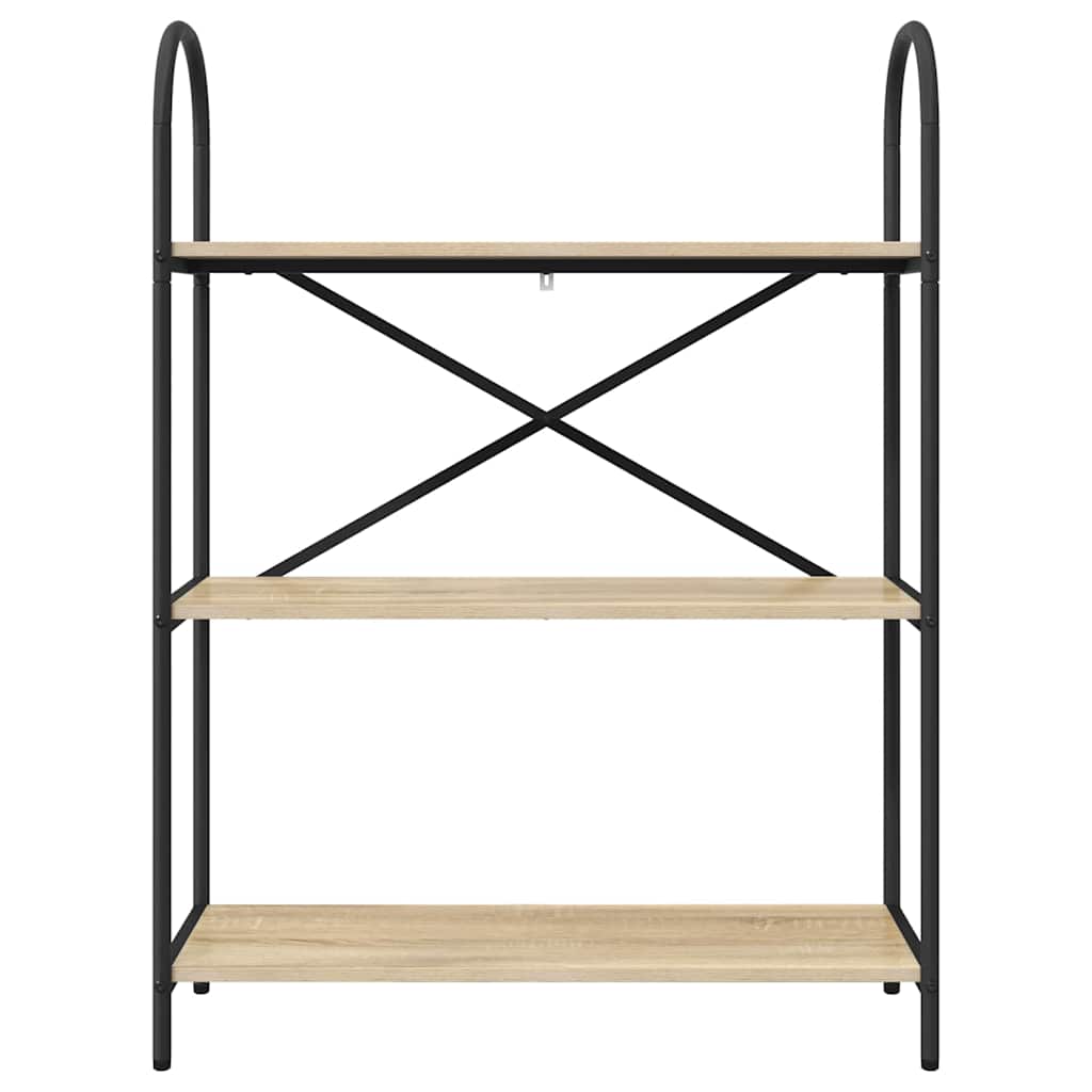 Bücherregal 3 Ebenen 80 x 30 x 109 cm Holzwerkstoff