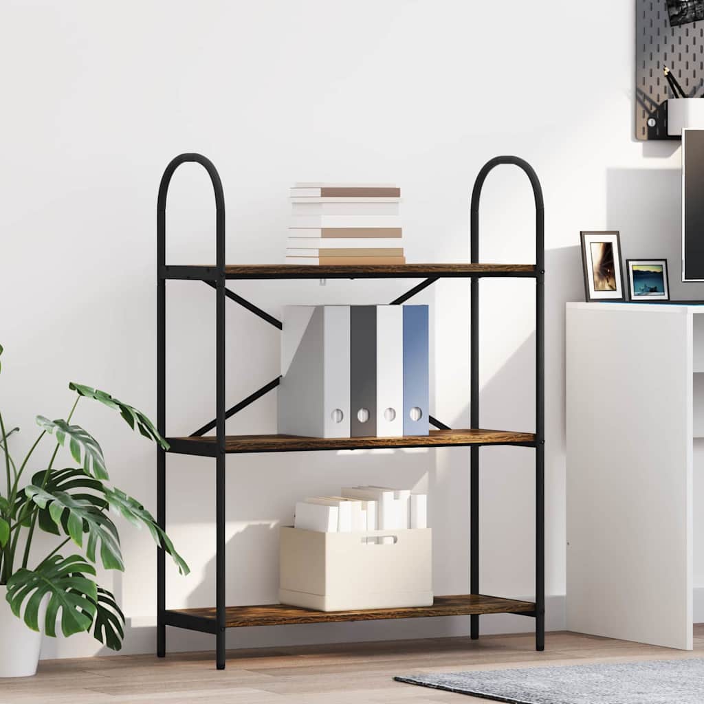 Bücherregal 3 Ebenen 80 x 30 x 109 cm Holzwerkstoff