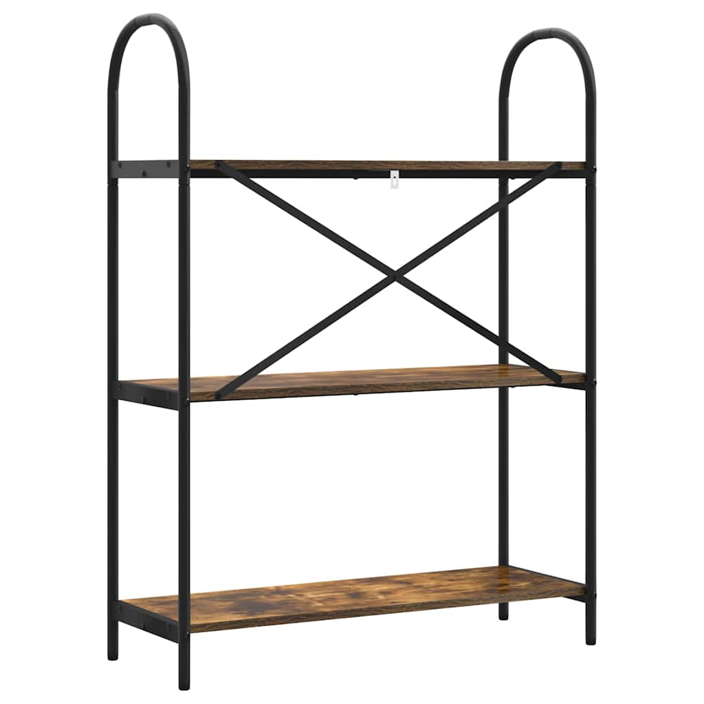 Bücherregal 3 Ebenen 80 x 30 x 109 cm Holzwerkstoff