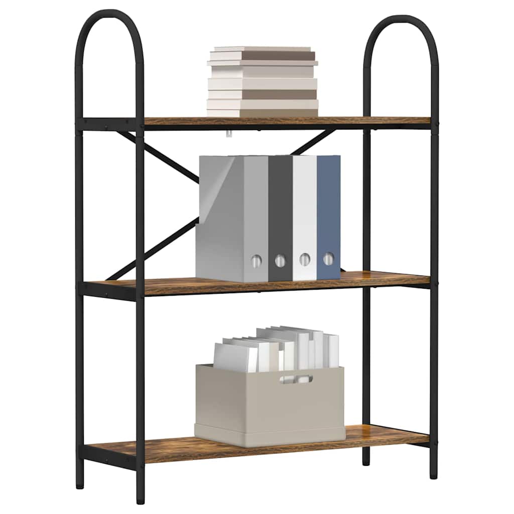 Bücherregal 3 Ebenen 80 x 30 x 109 cm Holzwerkstoff
