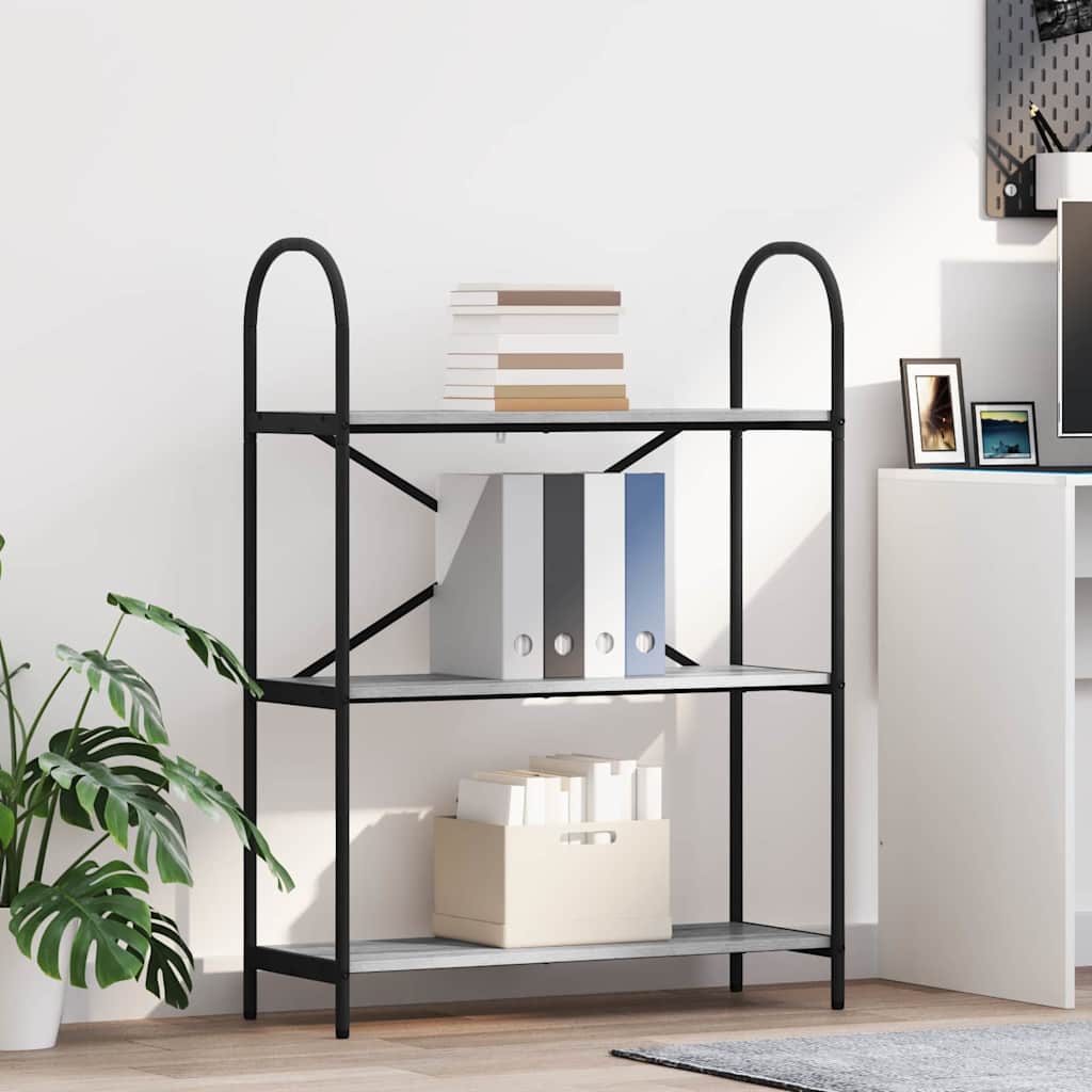 Bücherregal 3 Ebenen 80 x 30 x 109 cm Holzwerkstoff