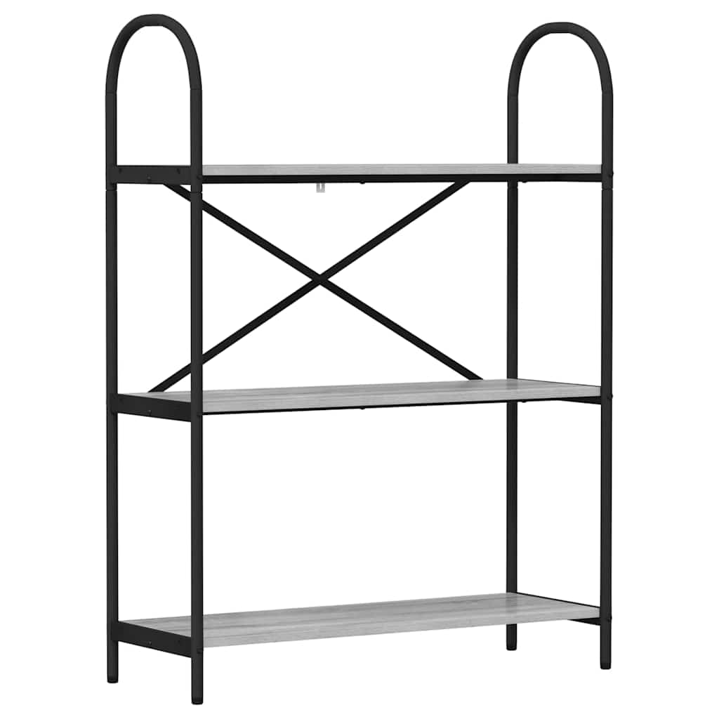 Bücherregal 3 Ebenen 80 x 30 x 109 cm Holzwerkstoff